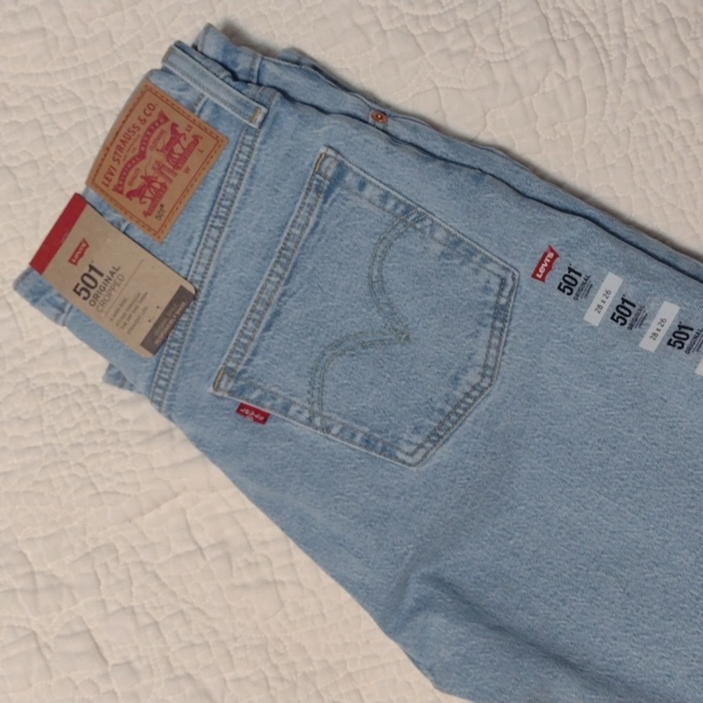 Levi's 501 original straight cropped jeans